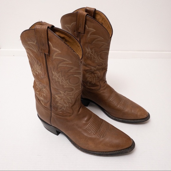 TONY LAMA Men’s Stallion 7901 Cowboy Boots Brown Size 11.5 - Picture 2 of 15